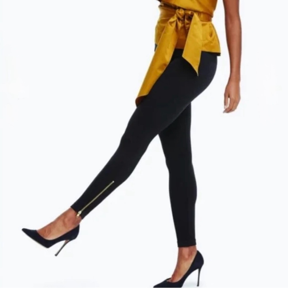 Spanx Side Zip Seamless Compression Cropped Leggi… - image 3